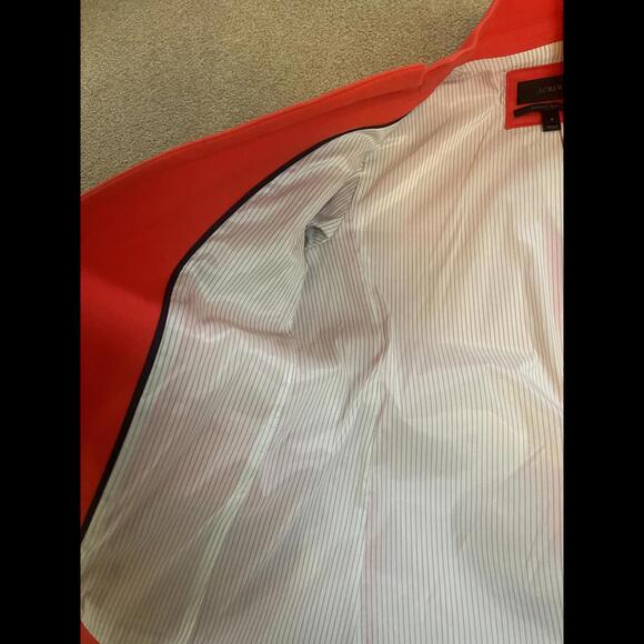 Bright red j crew regent blazer size zero - Picture 3 of 8